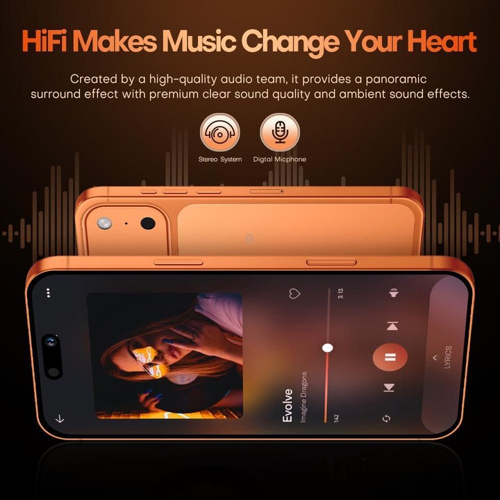 i17 Pro Max / A19, 4GB+64GB, 6.85 inch Android 8.1 MTK6762 Octa Core, Network: 4G, Dual SIM, US Plug (Orange)