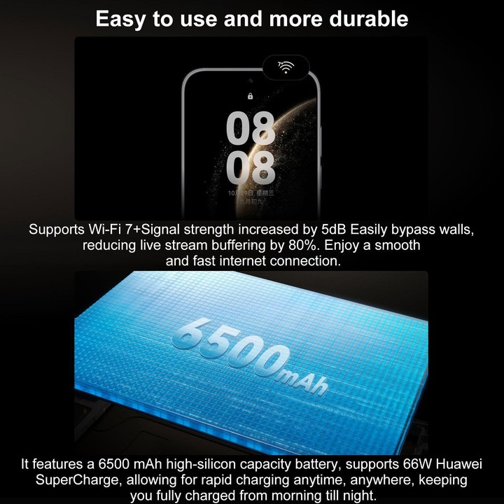 HUAWEI Mate 70 Air, 16GB+512GB, Side Fingerprint Identification, 7 inch HarmonyOS 5.1 Kirin 9020B, NFC, OTG, Not Support Google
