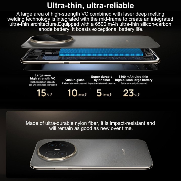 HUAWEI Mate 70 Air, 16GB+512GB, Side Fingerprint Identification, 7 inch HarmonyOS 5.1 Kirin 9020B, NFC, OTG, Not Support Google