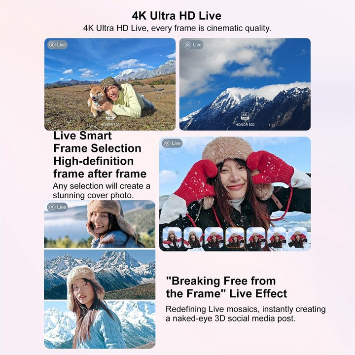 Honor 500, 16GB+512GB, Screen Fingerprint, 6.55 inch MagicOS 10.0 / Android 16 Snapdragon 8s Gen 4 Octa Core, Network: 5G, NFC,