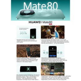 HUAWEI Mate 80, 12GB+512GB, Side Fingerprint Identification, 6.75 inch HarmonyOS 6.0 Kirin 9020, NFC, OTG, Not Support Google Pl