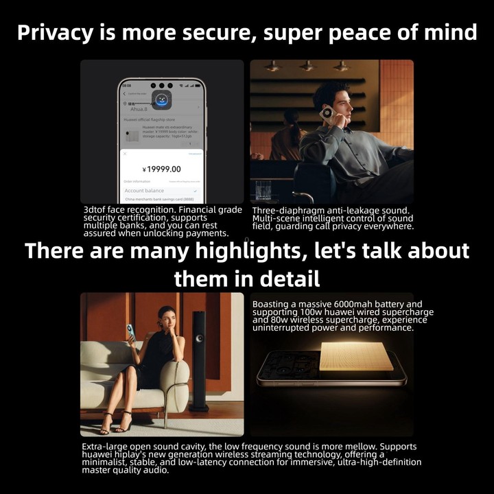 HUAWEI Mate 80 Pro Max, 16GB+1TB, Side Fingerprint Identification, 6.9 inch HarmonyOS 6.0 Kirin 9030 Pro, NFC, OTG, Not Support