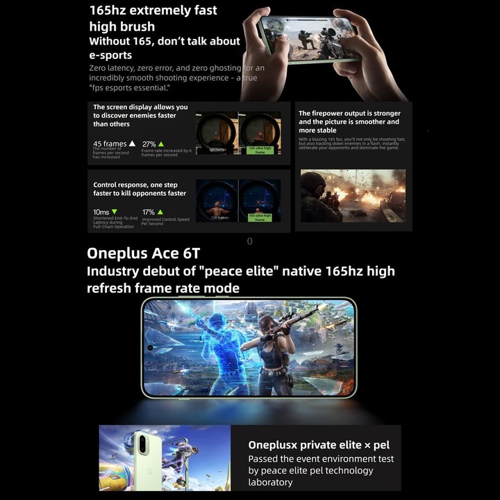 OnePlus Ace 6T, 12GB+256GB, Screen Fingerprint Identification, 6.83 inch ColorOS 16.0 Snapdragon 8 Gen 5 Octa Core, NFC, Network