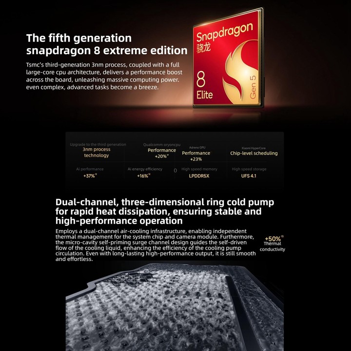 Xiaomi 17 Ultra, 16GB+1TB, 3D Ultrasonic Fingerprint, 6.9 inch Xiaomi HyperOS 3 Snapdragon 8 Elite Gen 5 Octa Core, NFC, Network