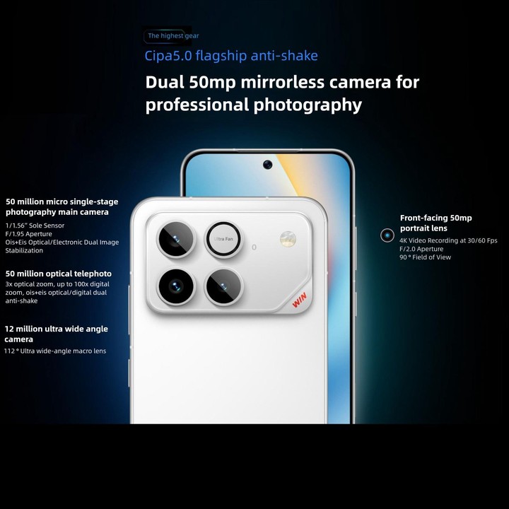 Honor WIN, 12GB+512GB, 3D Ultrasonic Fingerprint, 10000mAh Battery, 6.83 inch MagicOS 10.0 / Android 16 Snapdragon 8 Elite Gen 5