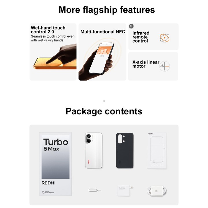Xiaomi REDMI Turbo 5 Max, 16GB+256GB, 6.83 inch Xiaomi HyperOS 3 Dimensity 9500s Octa Core, NFC, Network: 5G (Blue)