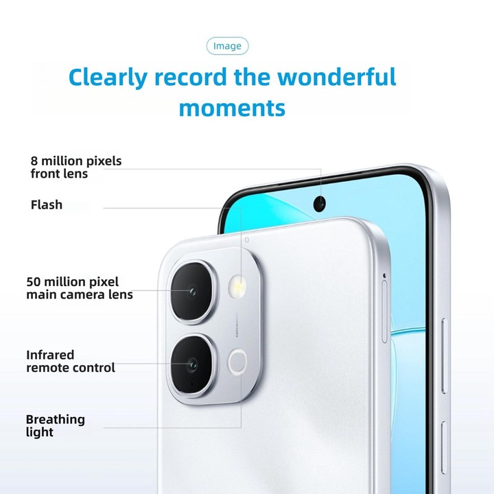 vivo Y6, 8GB+128GB, Side Fingerprint, 6.75 inch Android 16 OriginOS 6 Snapdragon 4 Gen 2 Octa Core, OTG, NFC, Network: 5G (Black