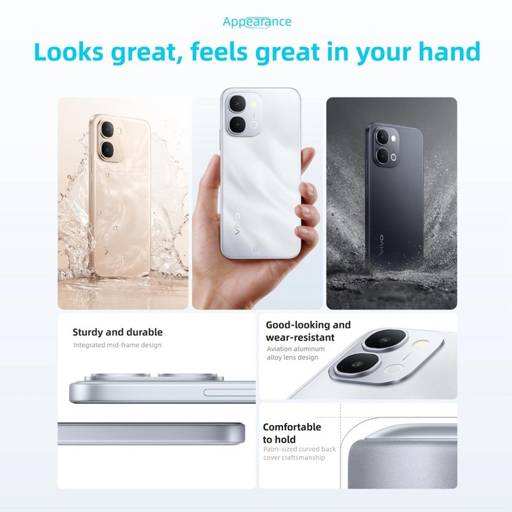 vivo Y6, 12GB+256GB, Side Fingerprint, 6.75 inch Android 16 OriginOS 6 Snapdragon 4 Gen 2 Octa Core, OTG, NFC, Network: 5G (Blac