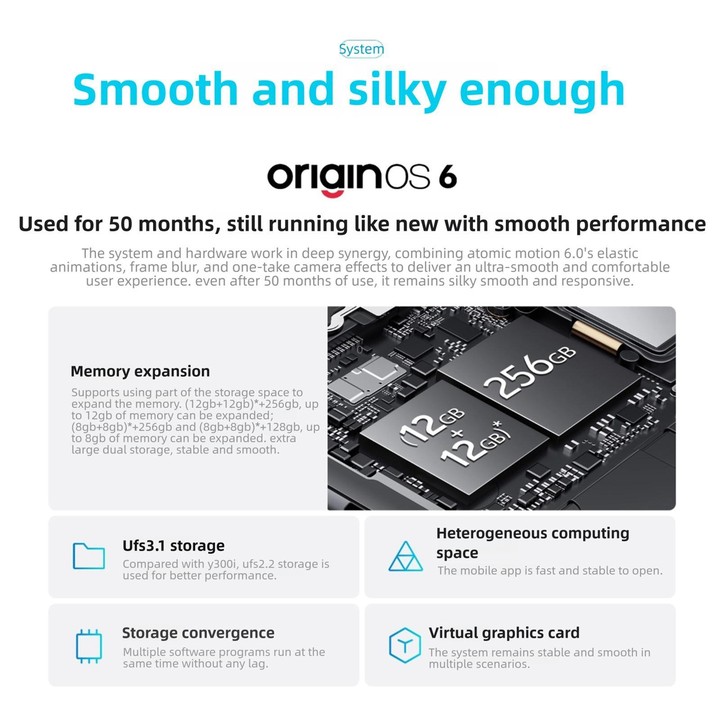 vivo Y6, 12GB+256GB, Side Fingerprint, 6.75 inch Android 16 OriginOS 6 Snapdragon 4 Gen 2 Octa Core, OTG, NFC, Network: 5G (Blac