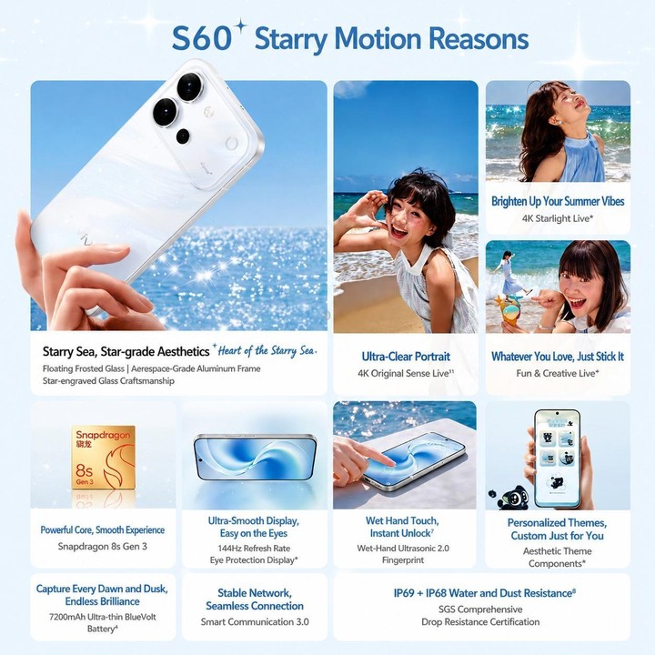 vivo S60, 12GB+512GB, 6.59 inch Android 16 OriginOS 6 Snapdragon 8s Gen 3 Octa Core, OTG, NFC, Network: 5G, Support Google Play