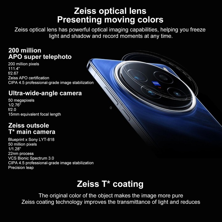 vivo X200 Pro, 16GB+1TB, Face ID / Screen Fingerprint Identification, 6.78 inch Android 15 Dimensity 9400 Octa Core, OTG, NFC, N