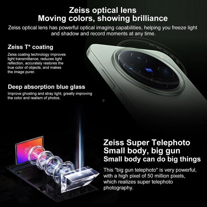 vivo X200 Pro mini, 16GB+512GB, Face ID / Screen Fingerprint Identification, 6.31 inch Android 15 Dimensity 9400 Octa Core, OTG,