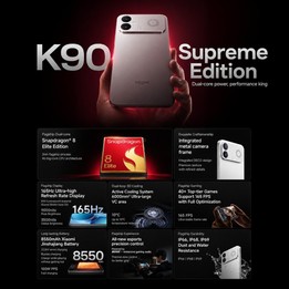 Xiaomi Redmi K90 Ultra, 16GB+512GB, 6.83 inch Xiaomi HyperOS 3 Snapdragon 8 Elite Octa Core, NFC, Network: 5G (Space Silver)