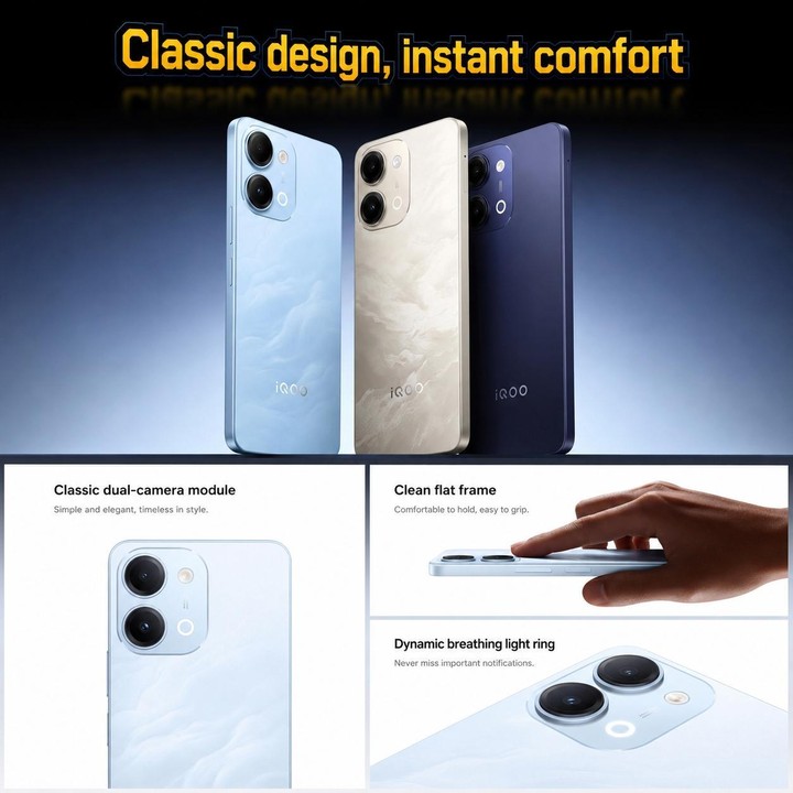 vivo iQOO Z11i, 6GB+128GB, 6.74 inch Android 16 OriginOS 6 Snapdragon 4 Gen 2 Octa Core, OTG, Network: 5G(Gold)