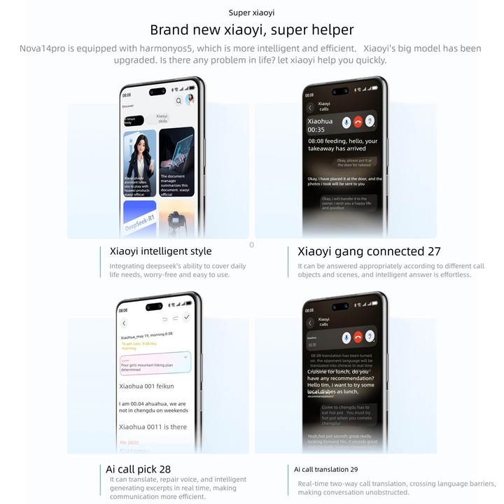 Huawei nova 14 Pro, 12GB+256GB, Side Fingerprint Identification, 6.78 inch HarmonyOS 5.0, NFC, OTG, Not Support Google Play (Whi