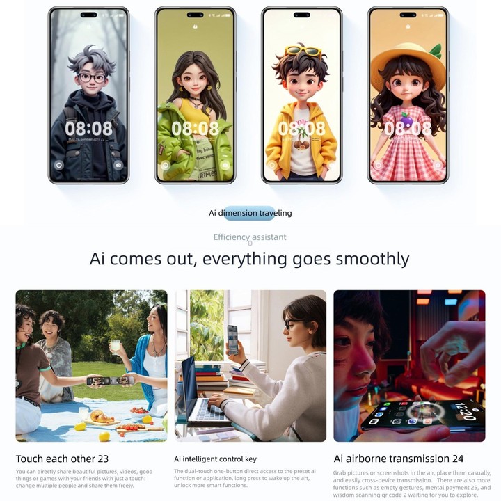 Huawei nova 14 Pro, 12GB+512GB, Side Fingerprint Identification, 6.78 inch HarmonyOS 5.0, NFC, OTG, Not Support Google Play (Bla