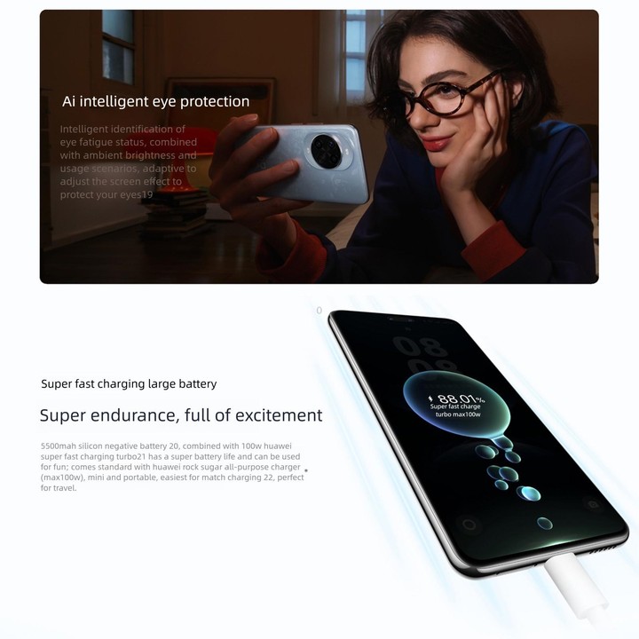 Huawei nova 14 Pro, 12GB+512GB, Side Fingerprint Identification, 6.78 inch HarmonyOS 5.0, NFC, OTG, Not Support Google Play (Whi