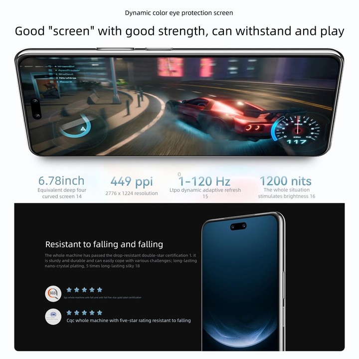 Huawei nova 14 Pro Kunlun Glass, 12GB+512GB, Side Fingerprint Identification, 6.78 inch HarmonyOS 5.0, NFC, OTG, Not Support Goo