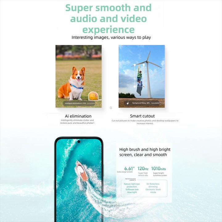 Honor Play10C, 4GB+128GB, Side Fingerprint, 6.61 inch MagicOS 9.0 Android 15 Dimensity 6300 Octa Core, Network: 5G, OTG (Cyan)