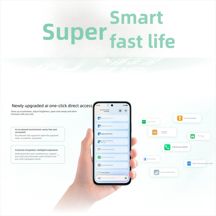 Honor Play10C, 4GB+128GB, Side Fingerprint, 6.61 inch MagicOS 9.0 Android 15 Dimensity 6300 Octa Core, Network: 5G, OTG (Cyan)