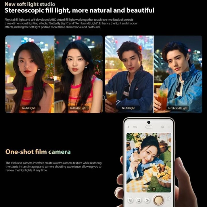 vivo S20, 12GB+512GB, Face ID / Screen Fingerprint Identification, 6.67 inch Android 15 Snapdragon 7 Gen 3 Octa Core, OTG, NFC,