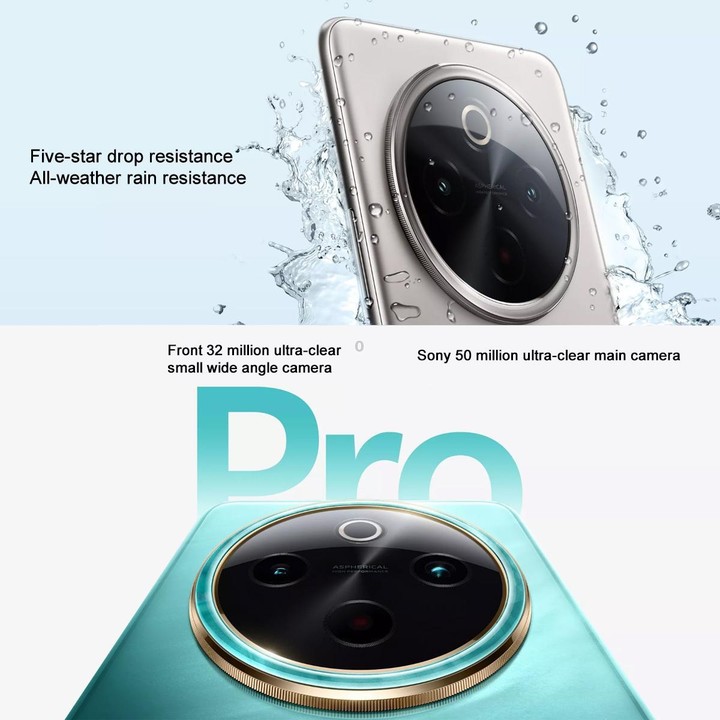 vivo Y300 Pro, 12GB+256GB, Face ID / Screen Fingerprint Identification, 6.77 inch Android 14 OriginOS 4 Snapdragon 6 Gen 1 Octa