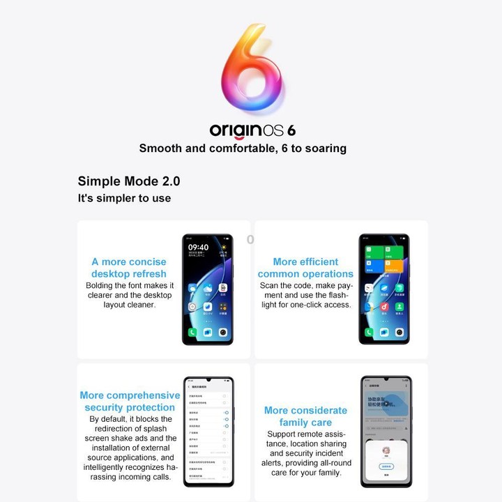 vivo Y60, 6GB+128GB, Side Fingerprint, 6.74 inch Android 16 OriginOS 6 Snapdragon 4 Gen 2 Octa Core, OTG, Network: 5G (Purple)