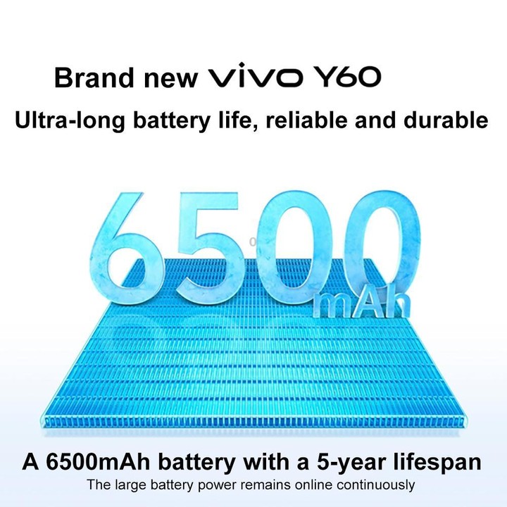 vivo Y60, 6GB+128GB, Side Fingerprint, 6.74 inch Android 16 OriginOS 6 Snapdragon 4 Gen 2 Octa Core, OTG, Network: 5G (Cyan)