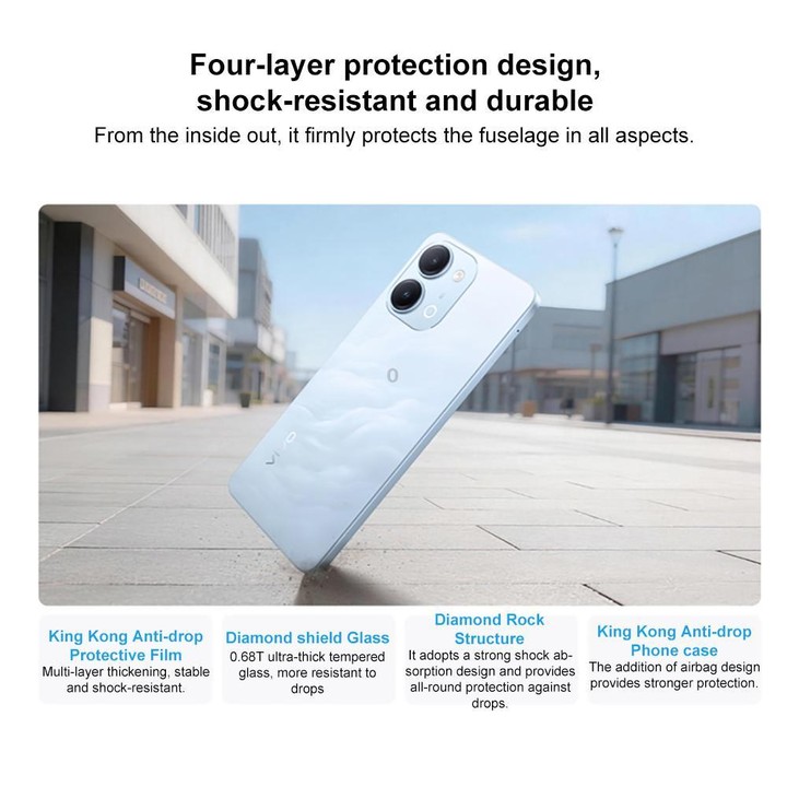 vivo Y60, 6GB+128GB, Side Fingerprint, 6.74 inch Android 16 OriginOS 6 Snapdragon 4 Gen 2 Octa Core, OTG, Network: 5G (Cyan)