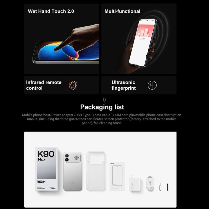 Xiaomi Redmi K90 Max, 12GB+512GB, 6.83 inch Xiaomi HyperOS 3 Dimensity 9500 Octa Core, NFC, Network: 5G (Blue)