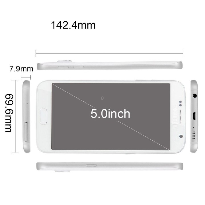G7 Smartphone, Network: 3G, 5.0 inch Android 5.1 MTK6580 Quad Core 1.2GHz, Dual SIM, GPS(White)