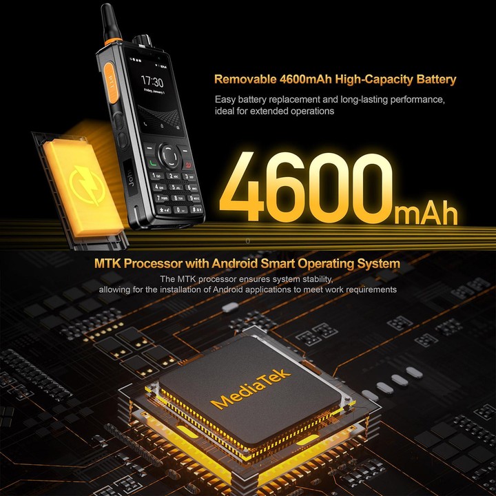 UNIWA F41 Rugged Phone, 1GB+8GB, 2.4 inch MediaTek MT6739 Quad Core, 4600mAh Battery, 21 Keys, Network: 4G (Black)