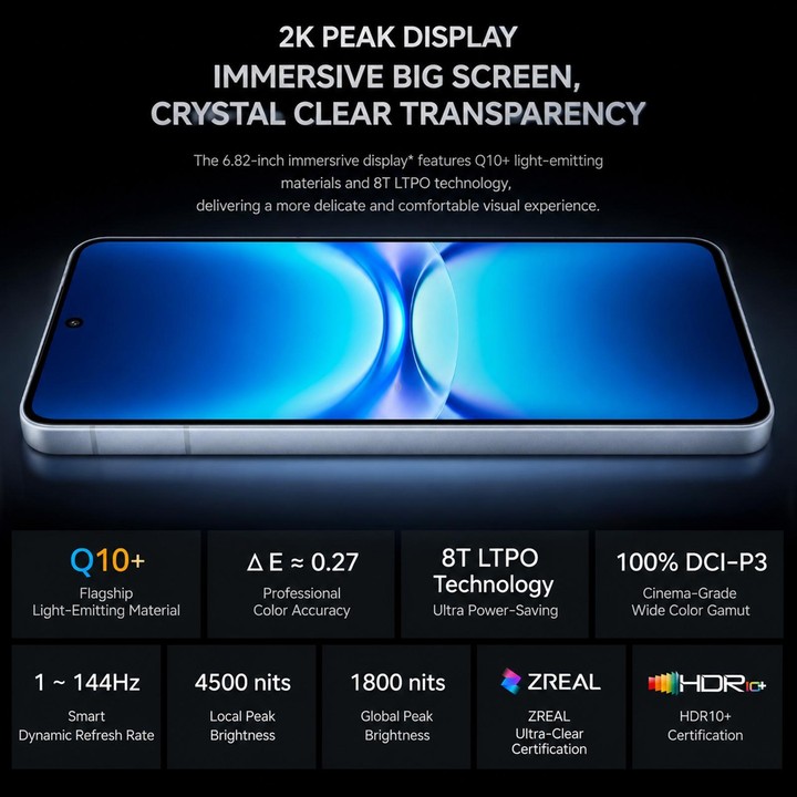 vivo iQOO 15T, 12GB+512GB, Ultrasonic 3D Fingerprint, 6.82 inch Android 16 OriginOS 6 Dimensity 9500 Monster Octa Core, OTG, NFC