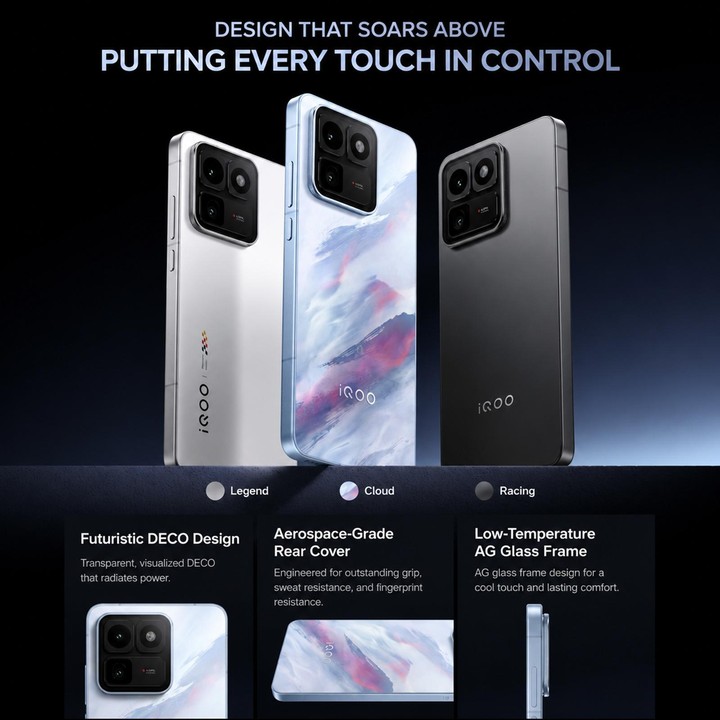 vivo iQOO 15T, 16GB+1TB, Ultrasonic 3D Fingerprint, 6.82 inch Android 16 OriginOS 6 Dimensity 9500 Monster Octa Core, OTG, NFC,