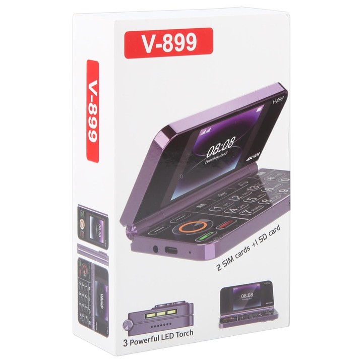 SOYES V-899, 32MB+64MB, 2.4 inch + 2.8 inch Display MTK6261D CPU, BT 3.0, Network: 2G, Dual SIM (Black)