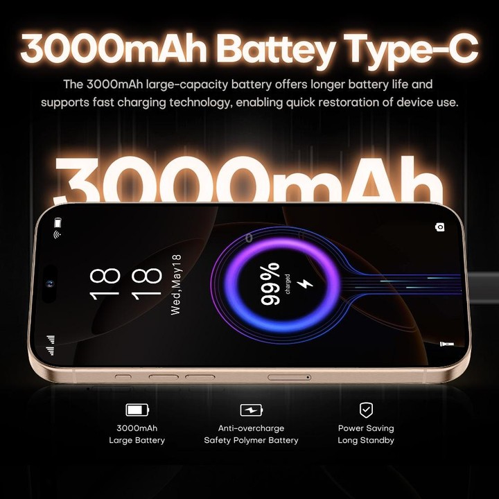 i16 Pro Max / A08A, 3GB+64GB, 6.73 inch Screen, Face Identification, Android 8.1 MTK6753 Octa Core, Network: 4G, Dual SIM, US Pl