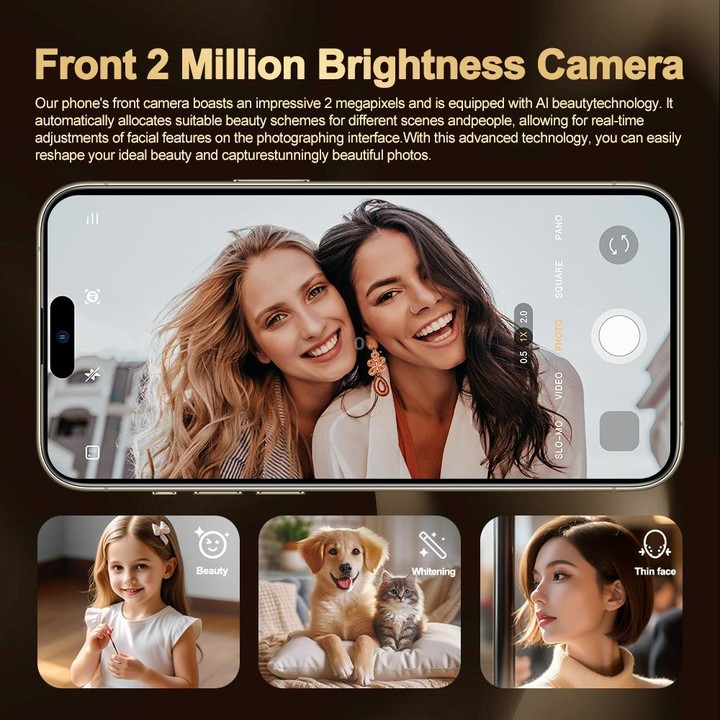 i16 Pro Max / Q5, 2GB+16GB, 6.5 inch Screen, Face Identification, Android 8.1 MTK6580P Quad Core, Network: 3G, Dual SIM, AU Plug