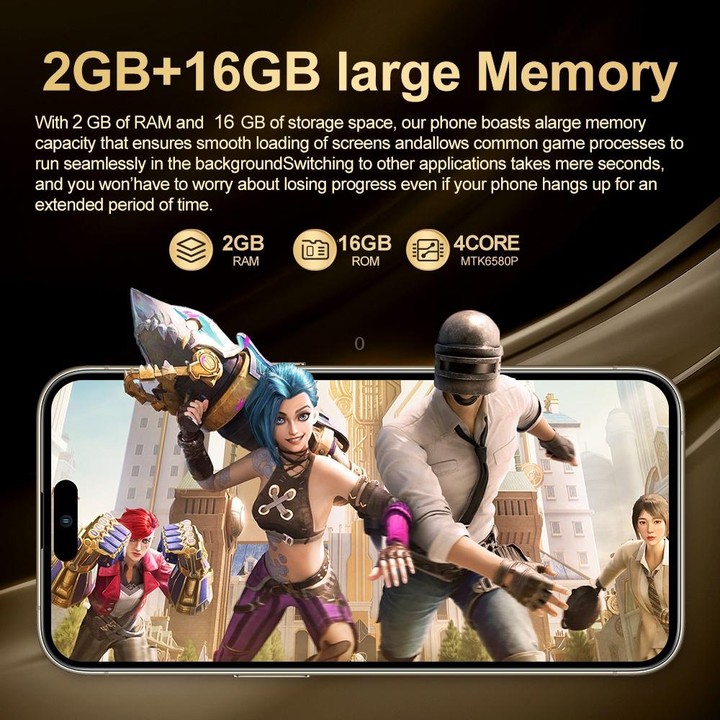 i16 Pro Max / Q5, 2GB+16GB, 6.5 inch Screen, Face Identification, Android 8.1 MTK6580P Quad Core, Network: 3G, Dual SIM, EU Plug