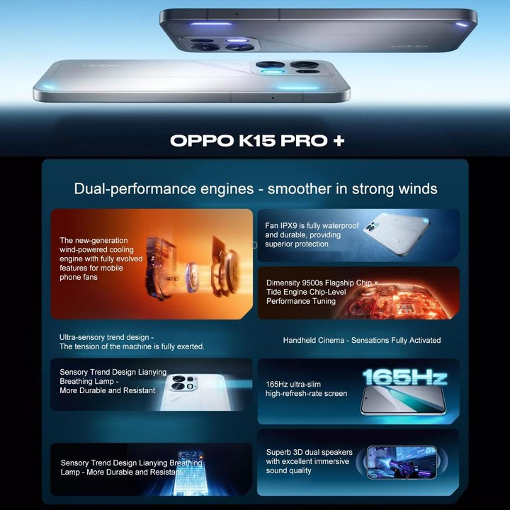OPPO K15 Pro+, 12GB+256GB, Screen Fingerprint, 6.78 inch ColorOS 16.0 Android 16 MediaTek Dimensity 9500s Octa Core, NFC, Networ