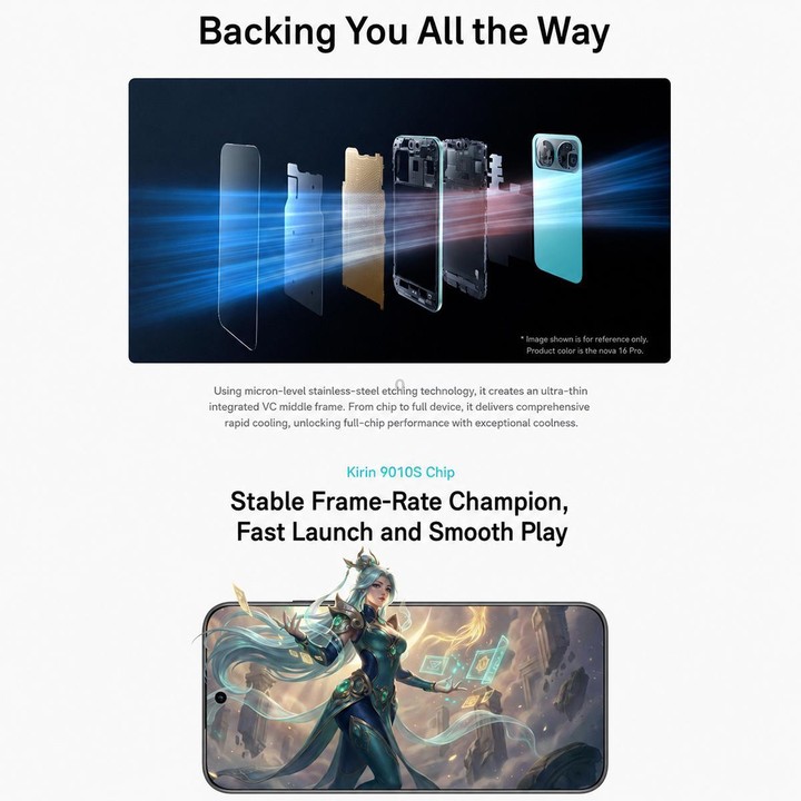Huawei nova 16, 12GB+256GB, Side Fingerprint Identification, 6.68 inch HarmonyOS 6.1 Kirin 9010S Octa Cora, NFC, OTG, Not Suppor