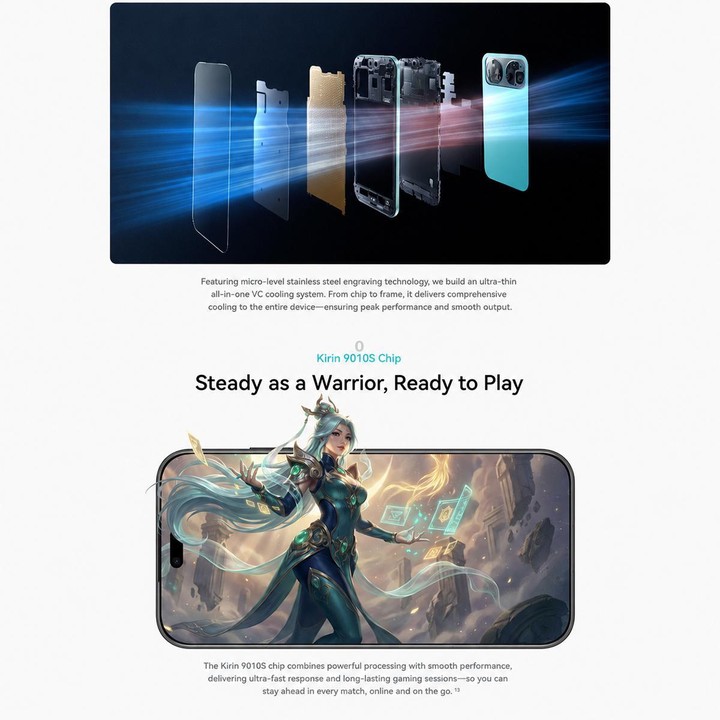 Huawei nova 16 Pro, 12GB+1TB, Side Fingerprint Identification, 6.84 inch HarmonyOS 6.1 Kirin 9010S Octa Cora, NFC, OTG, Not Supp