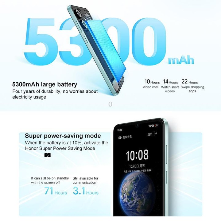 Honor Play 70C, 4GB+128GB, 6.75 inch MagicOS 9.0 Android 15 MediaTek Helio G81 Ultra Octa Core, Network: 4G, OTG (Black)