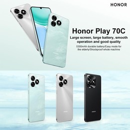 Honor Play 70C, 4GB+128GB, 6.75 inch MagicOS 9.0 Android 15 MediaTek Helio G81 Ultra Octa Core, Network: 4G, OTG (Black)