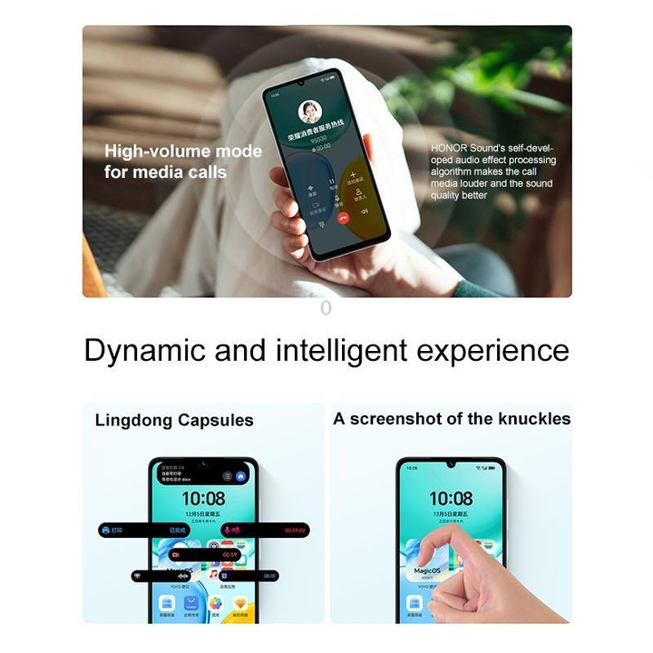 Honor Play 70C, 6GB+128GB, 6.75 inch MagicOS 9.0 Android 15 MediaTek Helio G81 Ultra Octa Core, Network: 4G, OTG (Black)