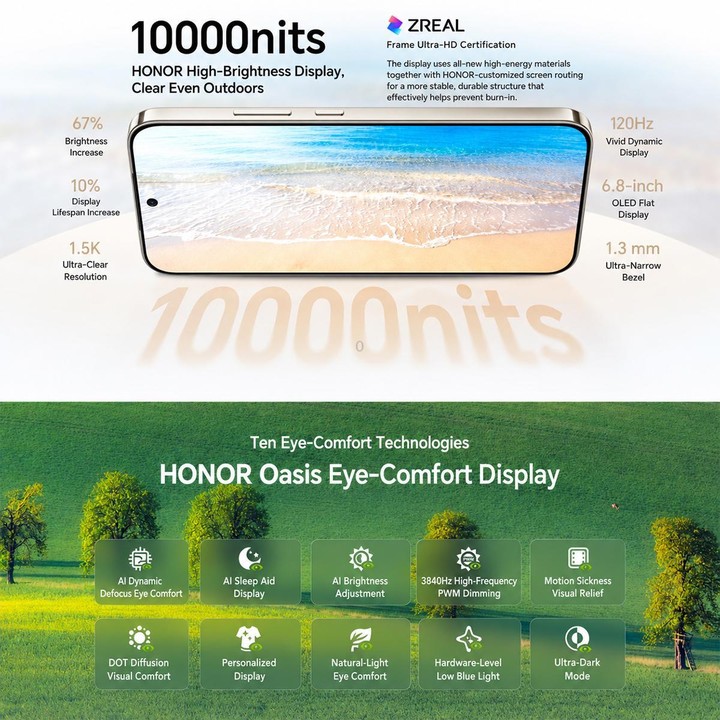 Honor X80 Pro Max, 8GB+512GB, Screen Fingerprint, 6.8 inch MagicOS 10.0 Snapdragon 6 Gen 5 Octa Core, Network: 5G, NFC, OTG (Ora