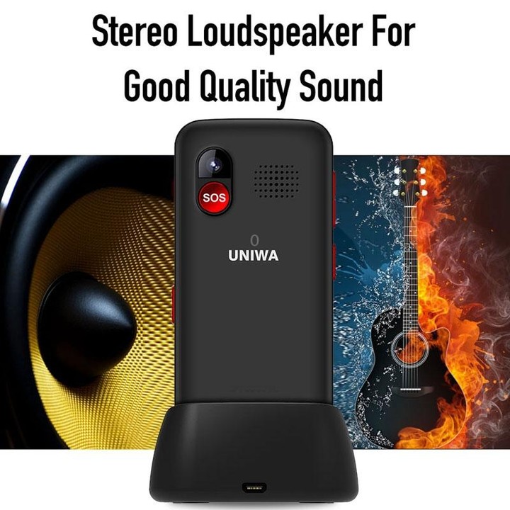 UNIWA V1000 4G Elder Mobile Phone, 2.31 inch, UNISOC TIGER T117, 1800mAh Battery, 21 Keys, Support BT, FM, MP3, MP4, SOS, Torch,