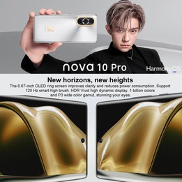 Huawei nova 10 4G NCO-AL00,128GB, 60MP Front Camera, China Version, Triple Back Cameras, In-screen Fingerprint Identification, 6