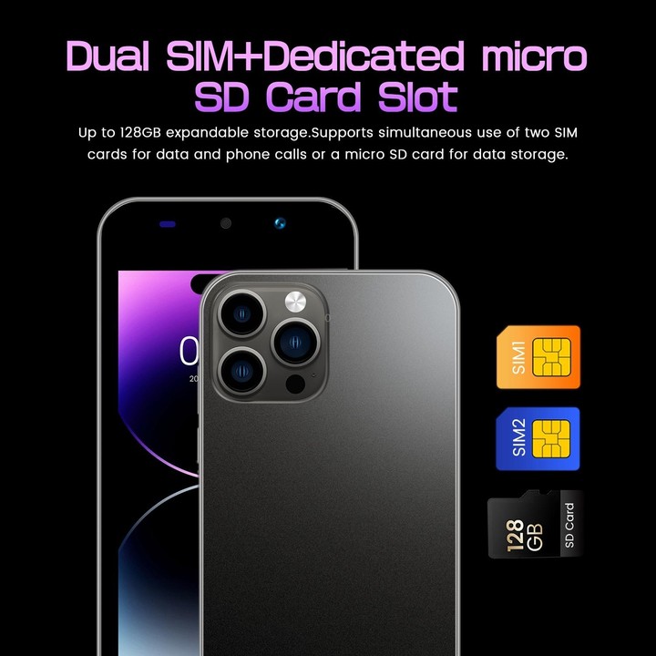 i14 mini HRDP5, 512MB+4GB, 5.0 inch Screen, Face Identification, Android 5.0 MTK6572 Dual Core, Network: 3G (Black)