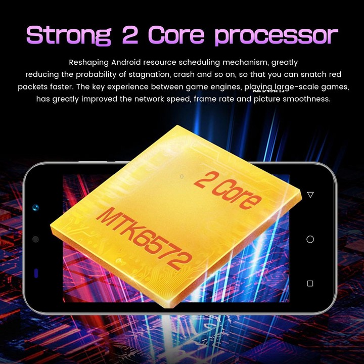 i14 mini HRDP5, 512MB+4GB, 5.0 inch Screen, Face Identification, Android 5.0 MTK6572 Dual Core, Network: 3G (Black)
