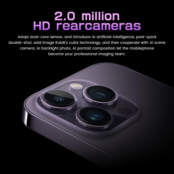 i14 mini HRDP5, 512MB+4GB, 5.0 inch Screen, Face Identification, Android 5.0 MTK6572 Dual Core, Network: 3G (Dark Purple)